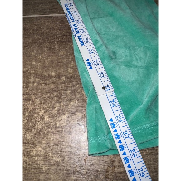 Y2K Women's Mossimo Neon Green Velour Track Suit Flare Pants SZ XL Lounge Wear - Picture 8 of 9